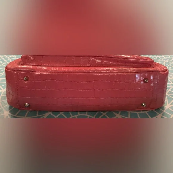 💛TODAY***$29***NWT Maxx New York pink 100% embossed crocodile leather purse. - Picture 6 of 10